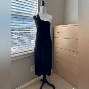 New York & Company Black One-Shoulder Dress